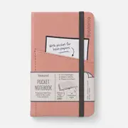 Bookaroo Pocket Notebook with Pocket A6 Lined Blush, Artico 43032