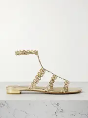 [Aquazzura] Aquazzura - Infinity Metallic Sandals - Shiny gold - IT36 IT 36 Gold