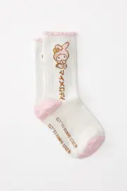[Typo] Typo - Hello Kitty Crew Sock S/M - Lcn san hello kitty my melody frill SOLID LCN SAN HELLO KITTY MY MELODY FRILL