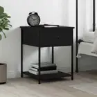 vidaXL Bedside Table Black 44x45x58 cm Engineered Wood HEE