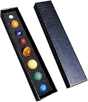 PHENOFICE Planets Solar System Balls 8pcs Round Planet Stones Decor Solar System Set for Boys and Girls