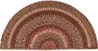 Braided Hearth or Doorway Rug Eco-Friendly Red Half Circle 33" L Cider Mill