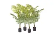 SOGA 4X 120cm Green Artificial Indoor Rogue Areca Palm Tree Fake Tropical Plant Home Office Decor