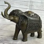 Solid Bronze Elephant Sculpture Bull Elephant by Bugatti Hand Made Figure Sale