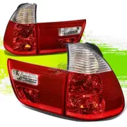 Factory Style Rear Tail Brake Light Lamps for BMW X5 00-06 Red Clear Lens Pair (for: BMW)