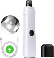 Dog Nail Grinder with 2 LED Light, 3-Speed Rechargeable Nail Grinder - Powerful Electric Pet Nail Trimmer Professional Quiet Painless Paws Grooming for for Small, Medium and Large Dogs/Cats