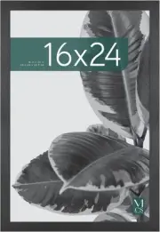 MCS Studio Gallery 16x24 Poster Frame Black Woodgrain, 16x24, Woodgrain