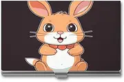 [LKHDS] Slim Aluminum Alloy Business Card Holder Cute Cartoon Rabbit Pocket Business Card Case Portable Business Card Wallet Business Card Holders Handheld Card Box for Women Men, style, One size, Style