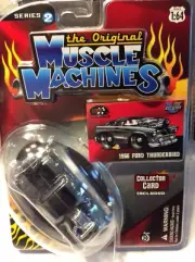 The Original Muscle Machines Series 2 1956 Ford Thunderbird in GRAY WITH BLACK
