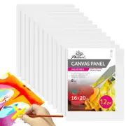 Large Painting Canvas Panels - 16x20 Inch, 12 Bulk Pack - 8 Oz Triple Primed ...