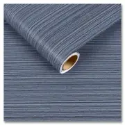 Black Blue Grasscloth Peel and Stick Wallpaper Textured Faux Grass Cloth Wall...