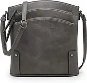 [VONMAY] Large Crossbody Bags for Women Triple Zip Pocket Cross Body Purses and Handbags