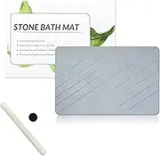 Marakruki Stone Bath Mat, Natural Diatomaceous Quick Drying Mat, Non-Slip Super Absorbent Quick Drying Diatomite Mat for Bathroom & Bathtub & Pet Fending