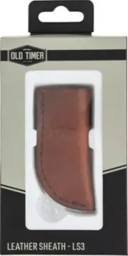 Schrade Old Timer Small Brown Leather Belt Sheath 3.25" Blade 1193089 LS3