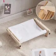 hipipet cat hammock white Wood Frame Blended Fabric Lightweight Kitty Cat Bed