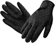 1.5MM Wetsuit Gloves Stretchy Neoprene Scuba Diving Gloves for Women Men, Anti-Slip Warm Snorkeling Dive Gloves Full Finger Paddle Kayaking Swimming Gloves Sailing Surfing Water Sports Gloves Mitts