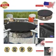Waterproof 64-Inch Round Fire Pit Cover - Heavy Duty Protection for Outdoors