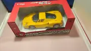 RACE & PLAY ENZO FERRARI DIECAST YELLOW 1:24 SCALE AGES 3 & UP BURAGO NEW