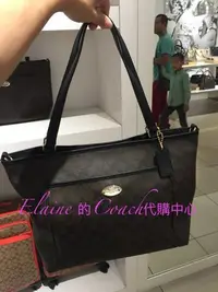 在飛比找Yahoo!奇摩拍賣優惠-EL~ COACH 33998 深咖啡 PVC C LOGO