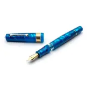 Leonardo Momento Magico Fountain Pen in Pithecusa with Gold Trim, Broad Nib -NEW