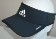 ADIDAS VISOR WOMENS SUPERLITE Black TENNIS Adjust. AEROREADY Strapback GOLF NEW