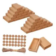 32 Pcs Kraft Paper Drawer Box Mini Cardboard Present Boxes Rectangle Brown