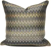 CVBFDB Coffee Color Camo Triangle Ripple Sofa Living Room Pillow Set American Luxury Hotel Model Room Pillow Support