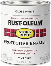 Stops Rust Protective Coating Paint, Gloss White, 946ml – Durable Rust Prevention for Indoor & Outdoor Use