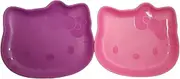 Tupperware Hello Kitty Plates Set of 2 Pink and Purple