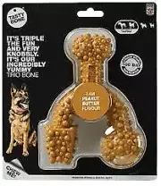 Tasty Bone Nylon Trio Bone peanut butter Dog Chew Toy Large