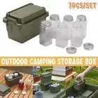 7PCS/Set Army Green Portable Mini Storage Box for Camping Outdoor Desk Organizer