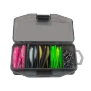 Silicone Fishing Lures Pack of 40 with Hidden Hook Tips and 20 Curved Hooks