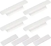uxcell 4Pcs Self-Stick Handles, White Plastic Self-Adhesive Instant Drawer Handles Pulls for Bathroom, Closet, Wardrobe, Dresser, Window (110mm/4.33" Length)