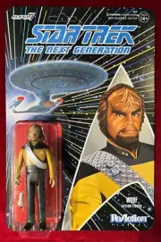Super7 ReAction Star Trek the Next Generation WORF Action Figure