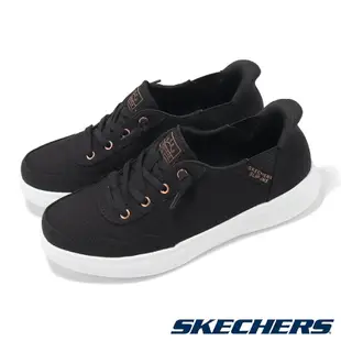 Skechers 斯凱奇 休閒鞋 Bobs Skipper Slip-Ins Wide 女鞋 寬楦 黑 白 帆布 懶人鞋 114815WBLK