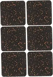 Outanaya 6pcs Treadmill Cushion Exercise Mat Exercise Floor Mats Exercise Equipment Mat Treadmill Mat for Carpet Treadmill Accessories Gym Pad Under Treadmill Mat Pads Color Dots Rubber