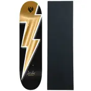 Powell Peralta Skateboard Deck Flight 308 Mike Vallely Lightning Bolt Gold Foil