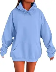 [Yubnlvae] Generic Deals of The Day Clearance My+Orders Womens Pullover Hoodie Gap Hoodie Pink Vintage Hoodies Womens Hoodies Pullover Sweatshirts Winter Hoodie Pullover Light Pink Hoodie Women, Blue, X-Large