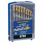 P&N 150B0WS2M - Drill Bit Set - TiN 19 Piece Metric WORKSHOP/TiN