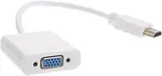 Angoily Video Conversion Cable High-Performance Video Cable Converter Vga Signal Converter for Tv Vga Display Adapter and Converter Video Converter Cord Vga to HDTV Converter Plastic White