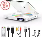 Mini DVD Player for TV, HDMI/RCA/USB/Disc, All Region Free, Compact DVD Player