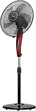 Adjustable Height and Tilt Floor Fan, Wide Angle Oscillating Fan, 7H Timer Standing Fan for Home/Office