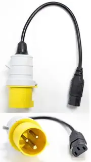 AMECaL TL-131B IEC 320 Socket to 110V 16A 2P+E Plug Adaptor for PAT Testing
