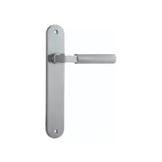 Iver Brunswick Lever Handle on Oval Backplate Brushed Chrome