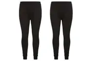 2x Holeproof Aircel Thermal Mens Black Long Johns Sleep Pants Underwear MYPY1A Bulk Base Layer