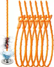 25 Inch Sink Snake Drain Clog Remover Tool 6 Pack Drain Cleaner Hair Remover