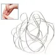 Silver French Wire Fine 0.8 Mm 14" Reinforced Bead Cord, Gimp, Bullion
