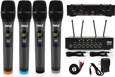 UHF Pyle Portable Wireless Microphone System Battery Operated