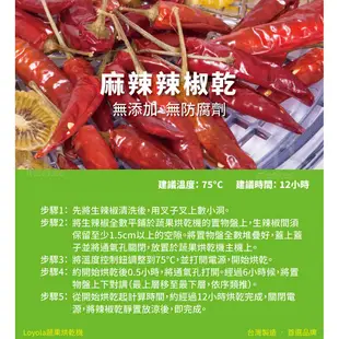 Loyola 食物乾燥機/蔬果烘乾機 (HL-1080S) 食物烘乾機 果乾機 乾果機 寵物零食烘乾 台灣製