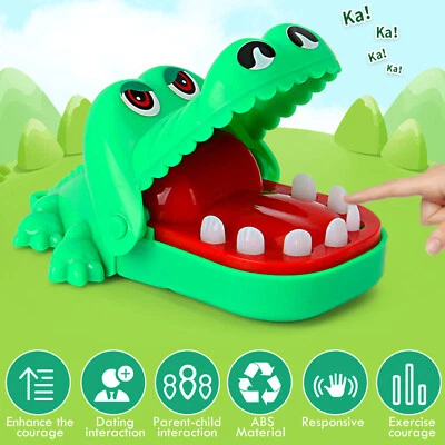 Crocodile Teeth Toys Biting Finger Dentist Games Non‑Toxic for Family Games
